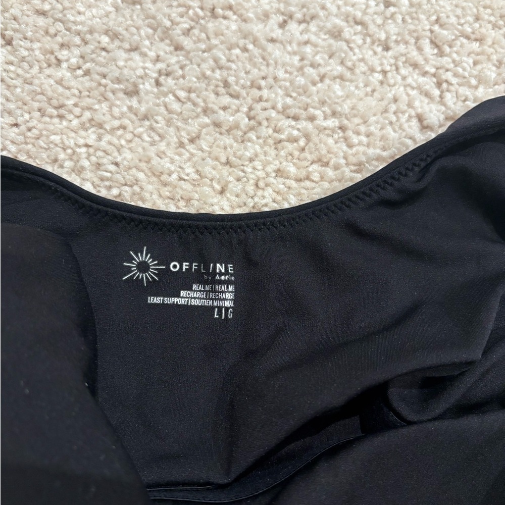 aerie Black Crop Top